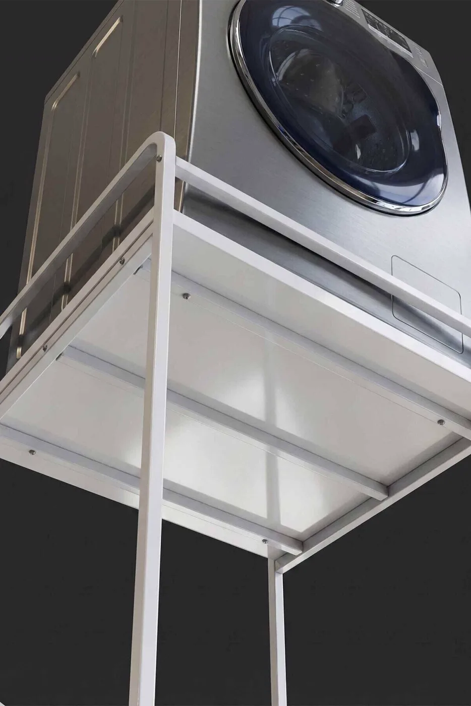 MD Washing Machine Shelf, Metal White 66 cm