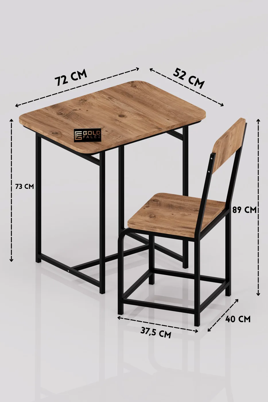MD Minor Desk, Melamine-Faced Chipboard, Brown 72x52