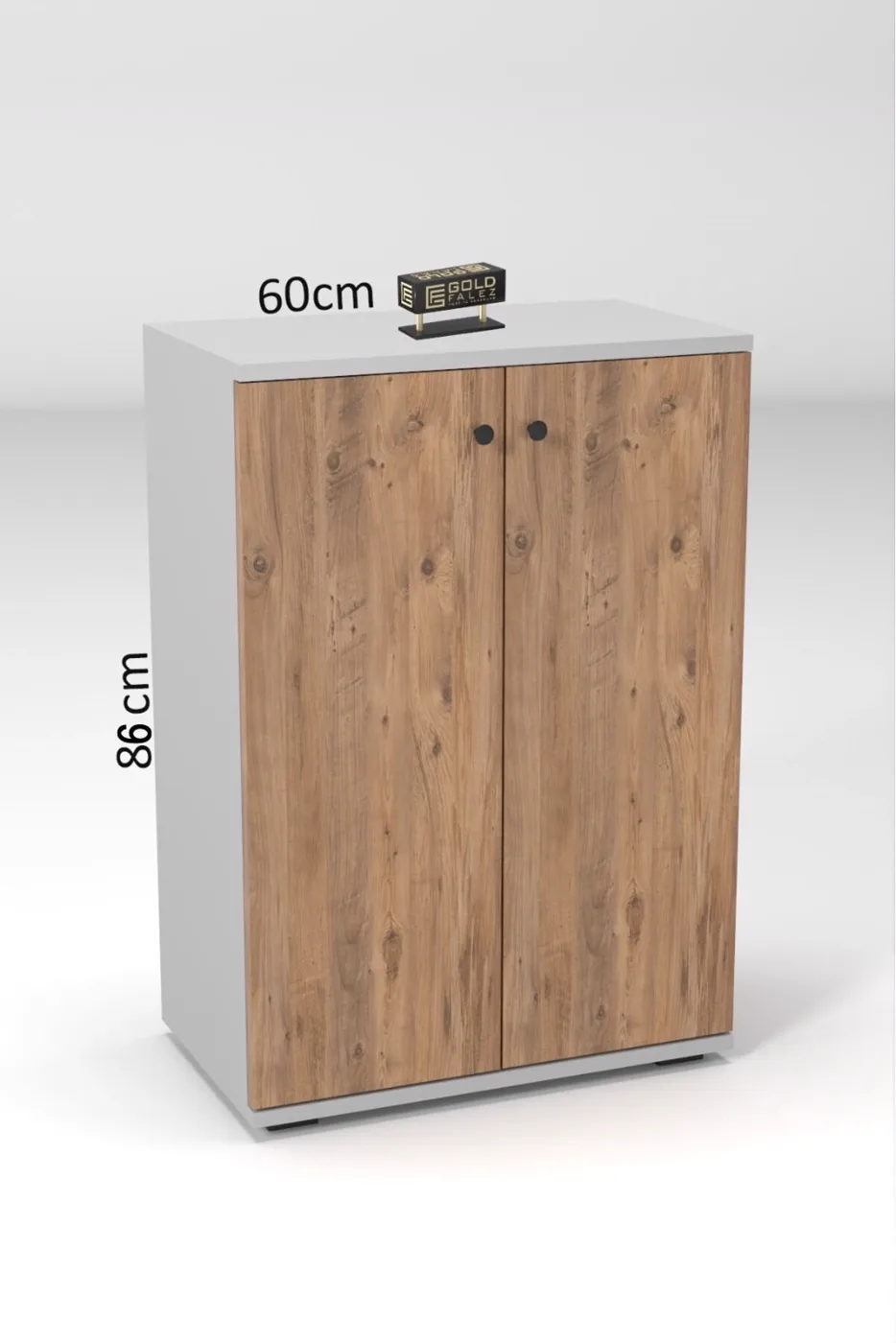 MD Door Shoe Cabinet Pine White 86 cm
