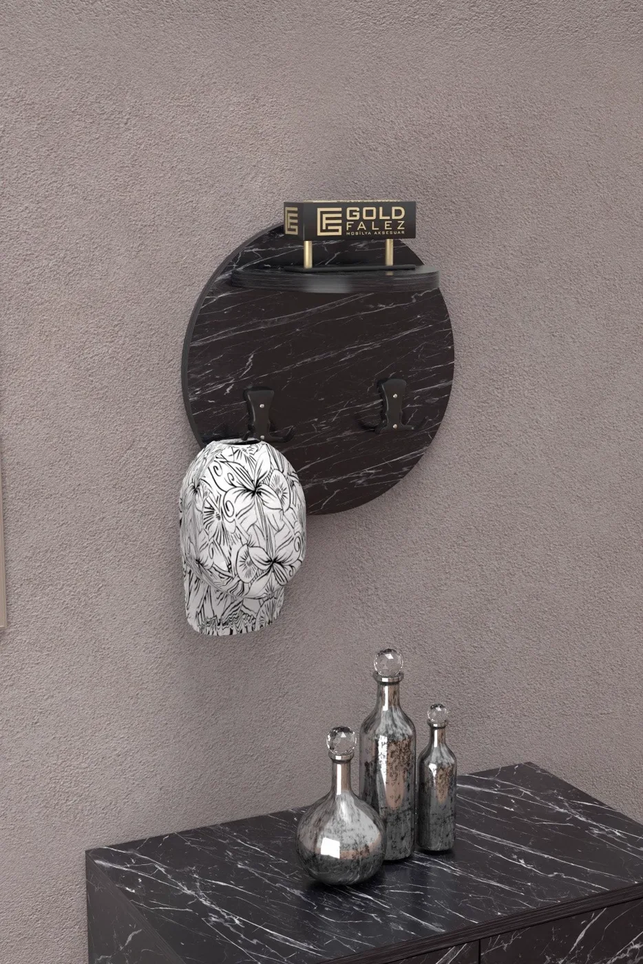 MD Wall Hanger Bendir Black