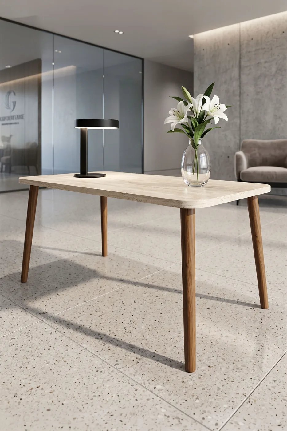 MD Turned Leg Square Coffee Table, Ecru