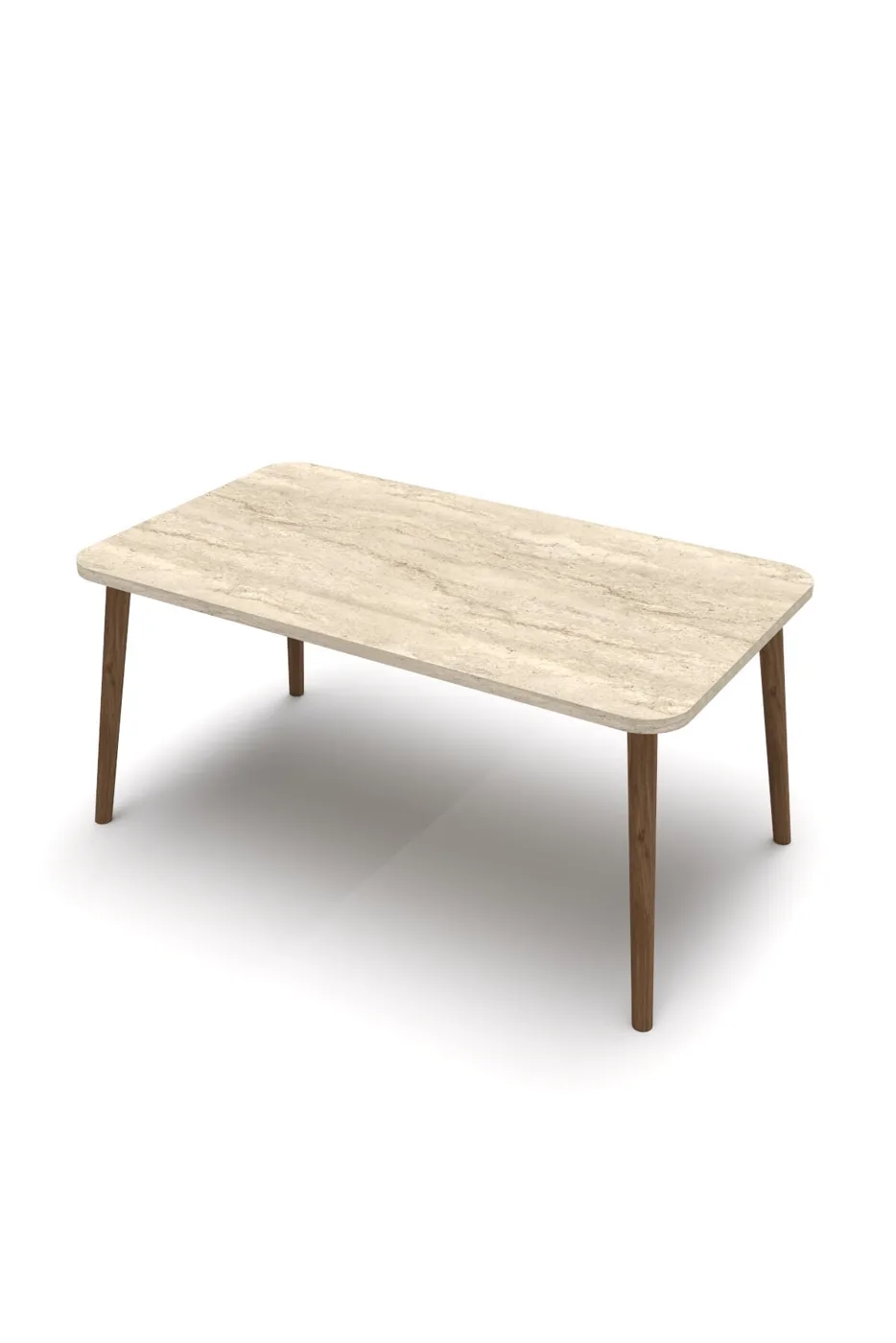 MD Turned Leg Square Coffee Table, Ecru