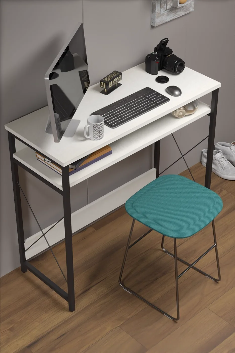 MD Desk, White, 90 cm