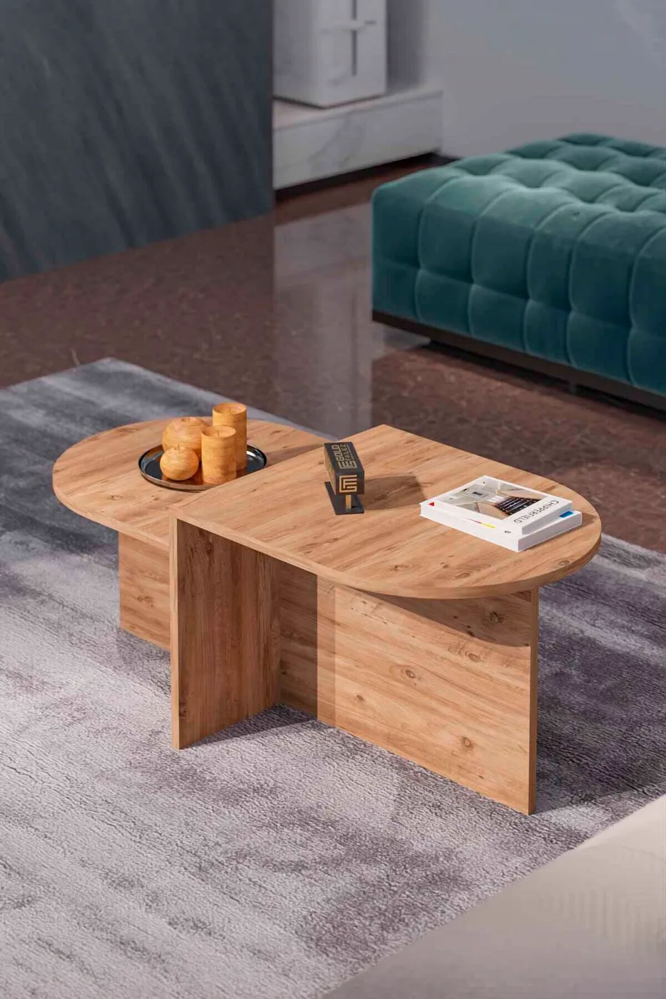 MD Setro Tiered Coffee Table Brown