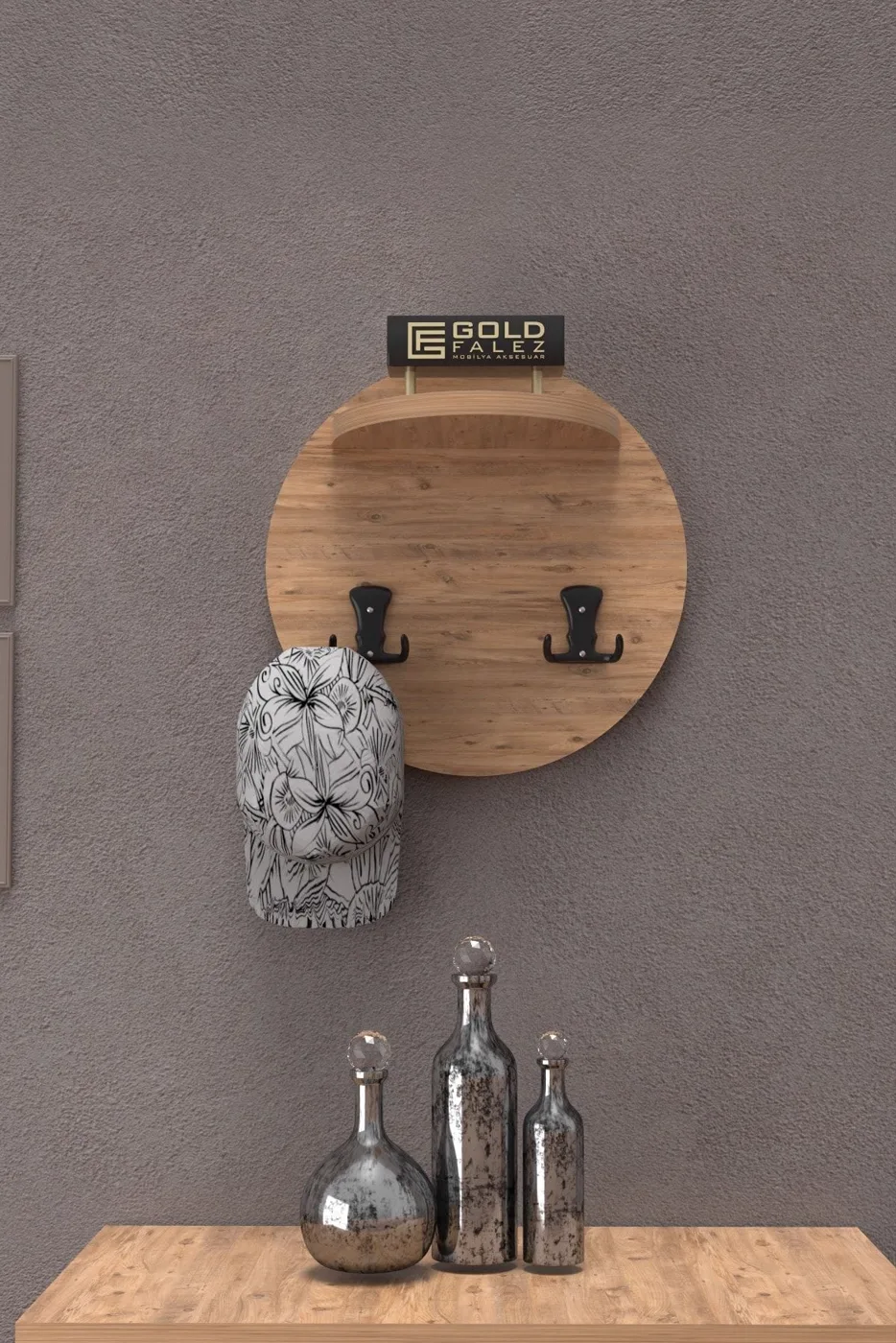 MD Atlantik Pine Wall-Mounted Coat Rack