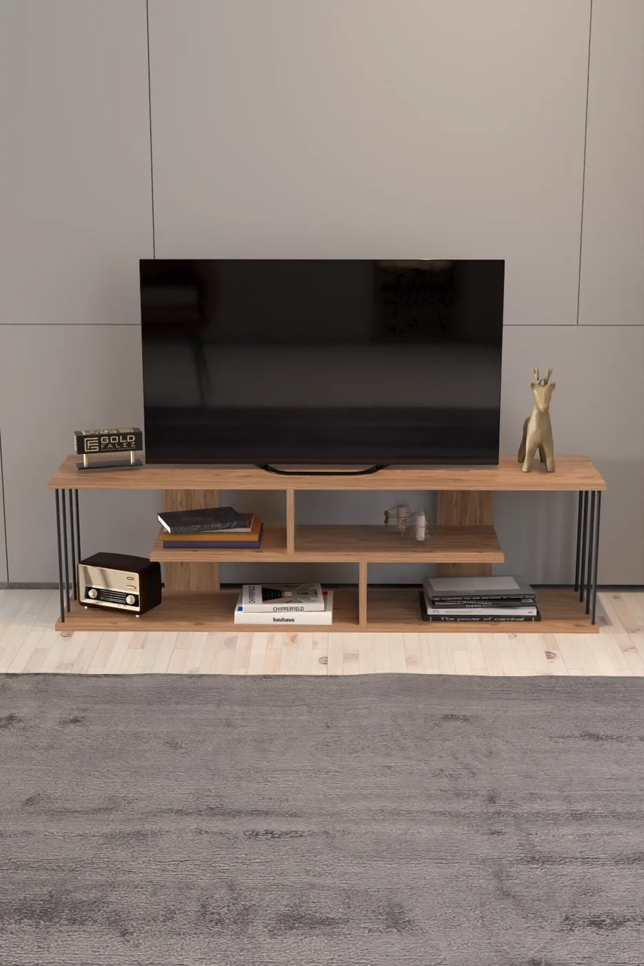 MD Gzd TV Unit Walnut 140 cm