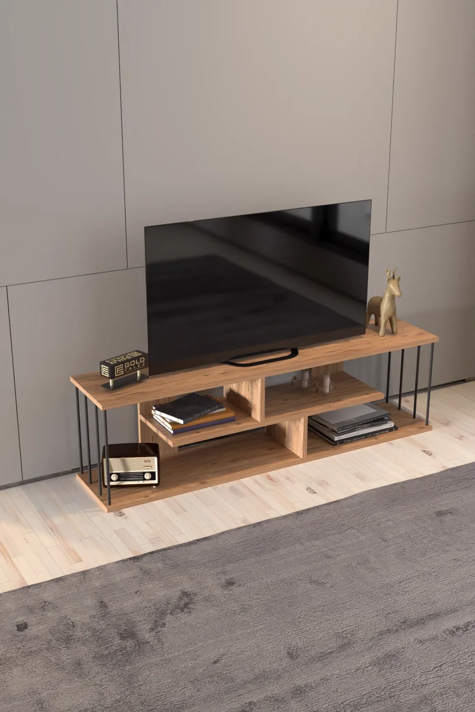 MD Gzd TV Unit Walnut 140 cm