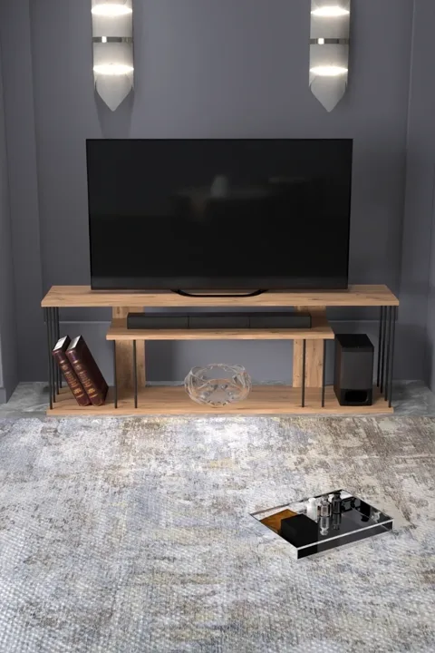 MD Gzd Plus TV Unit Coffee Pine