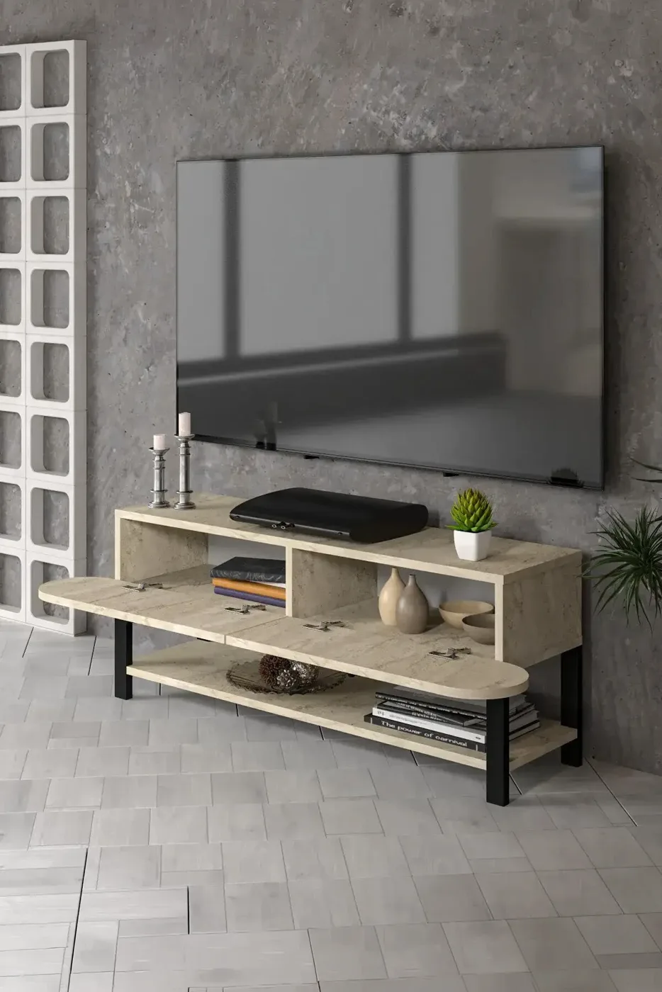 MD Setro TV Unit Ecru 110 cm
