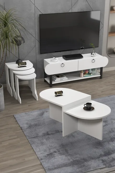 MD Setro 6-Piece Furniture Set White