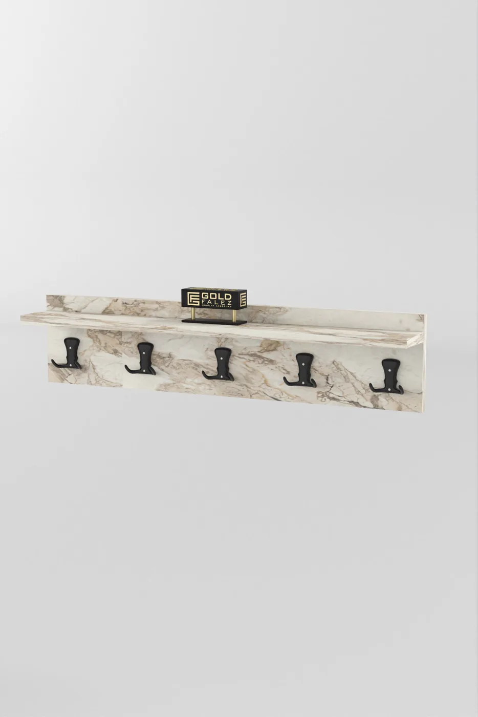 MD Multicoloured Wall-Mounted Coat Rack 80 cm