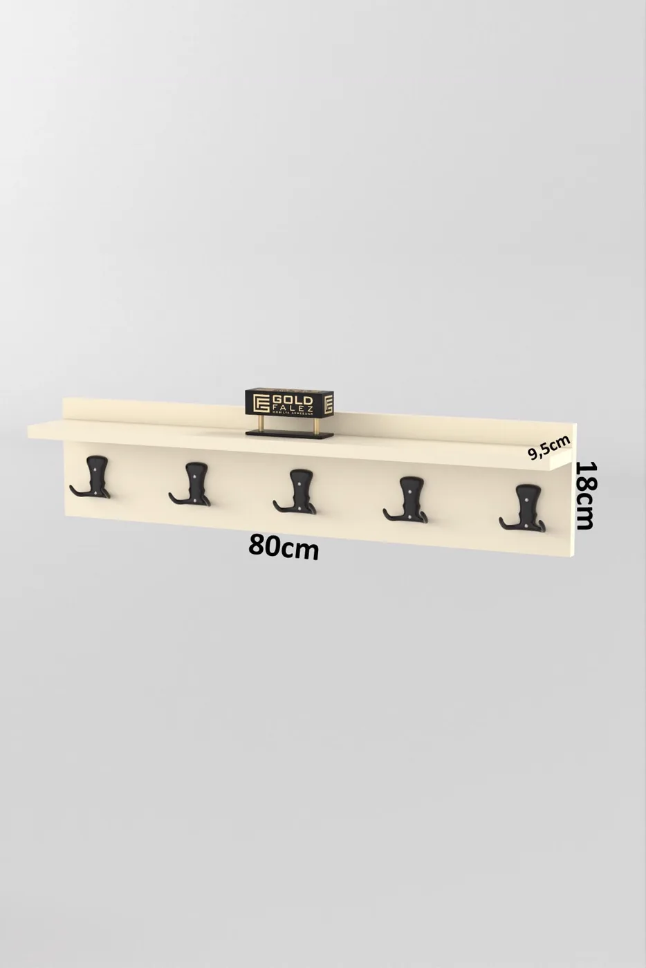 MD Wall Hanger Coat Rack Ecru 80