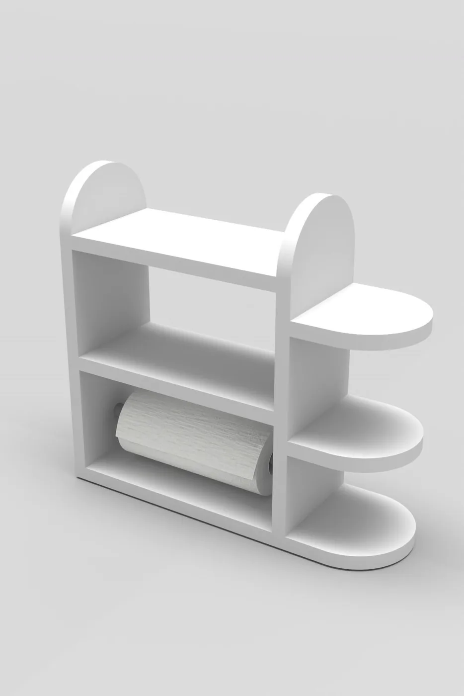 MD Spice Rack and Towel Rail Shelf White