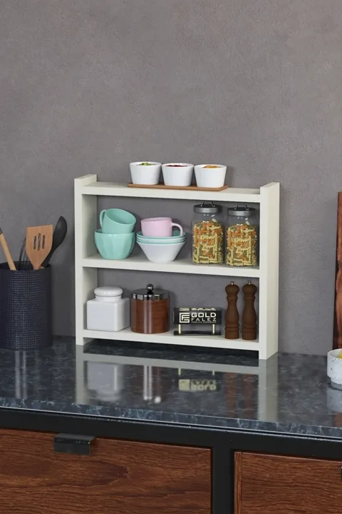 MD 3-Tier Countertop Organiser Cream Beige