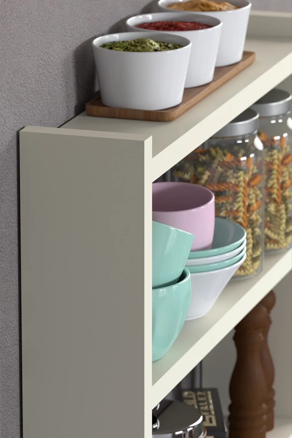 MD 3-Tier Countertop Organiser Cream Beige