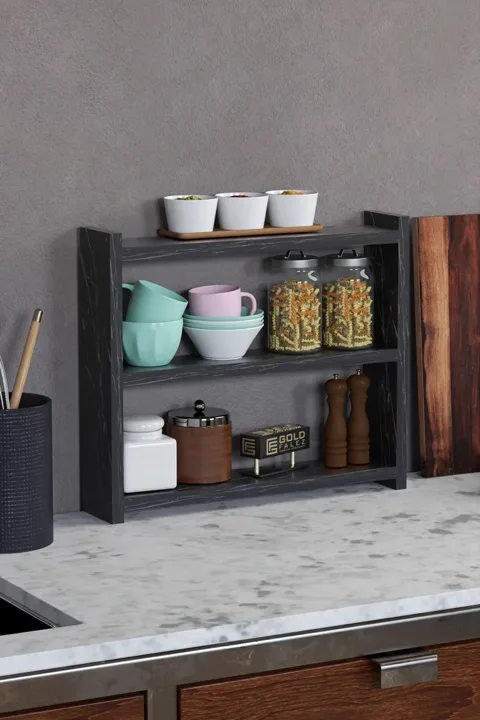 MD 3-Tier Countertop Organiser Black