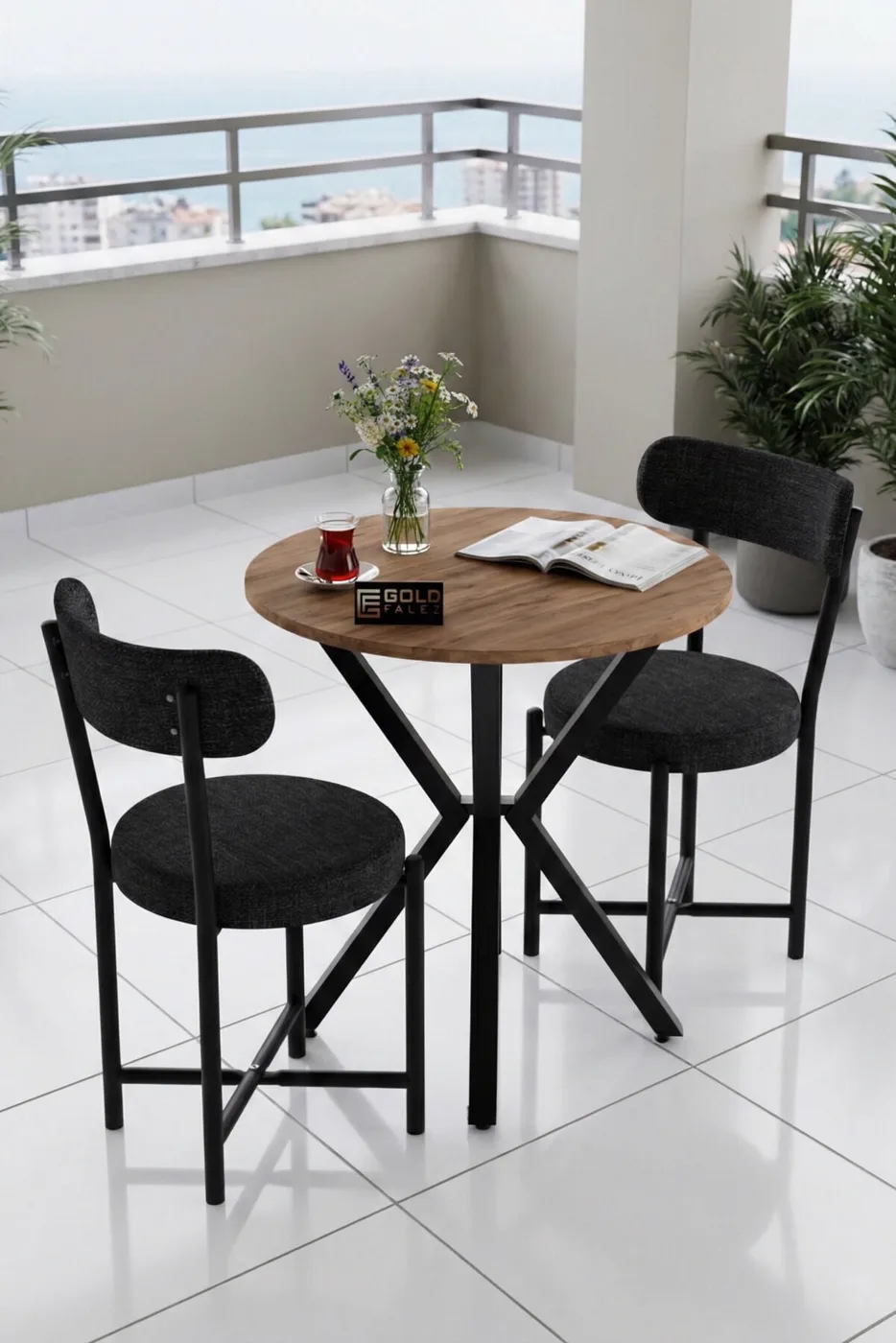 MD Teddy Table Set Multi-Colour Grey 70 cm