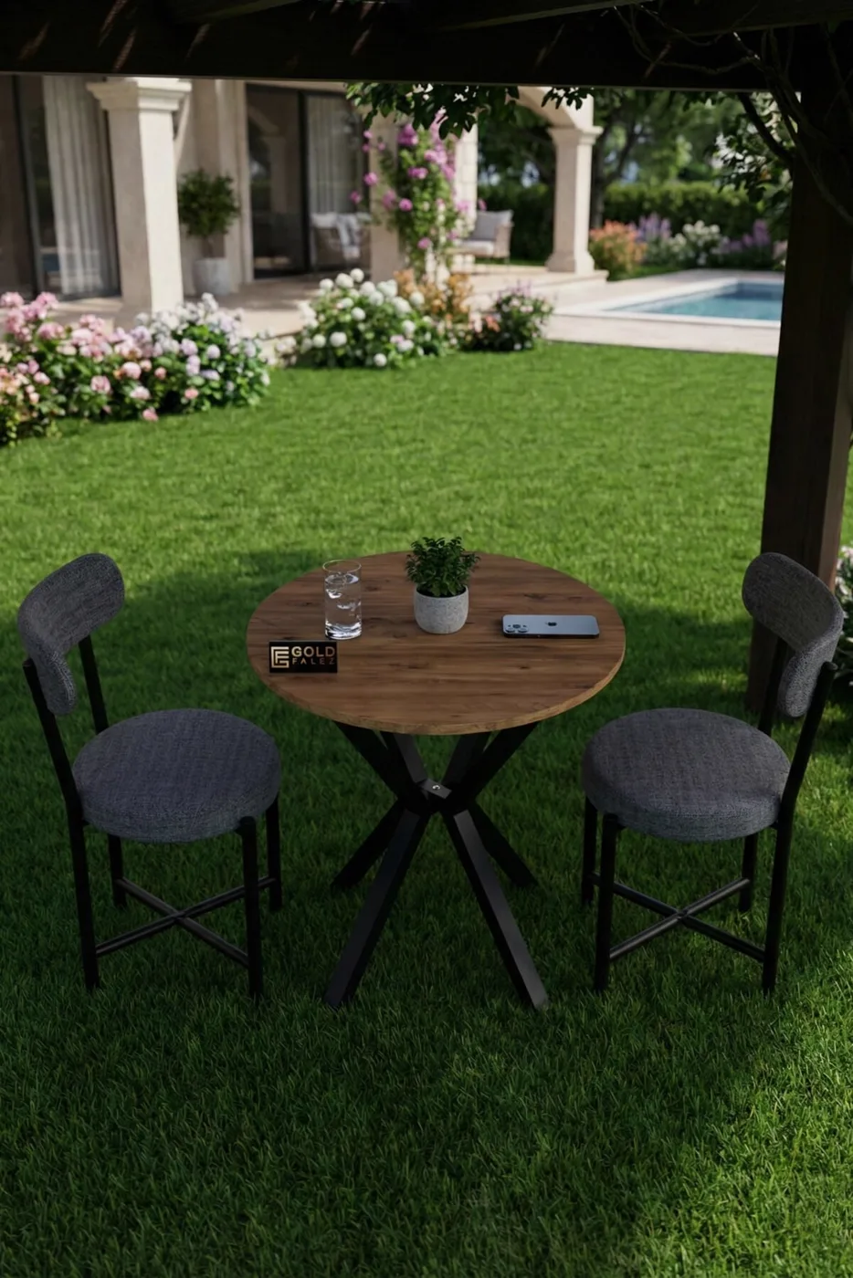 MD Teddy Table Set Grey 70 cm
