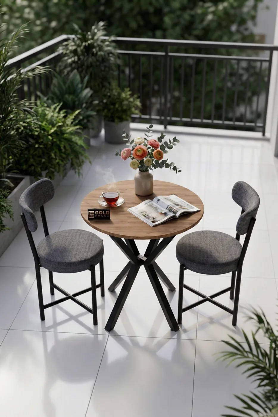 MD Teddy Table Set Grey 70 cm