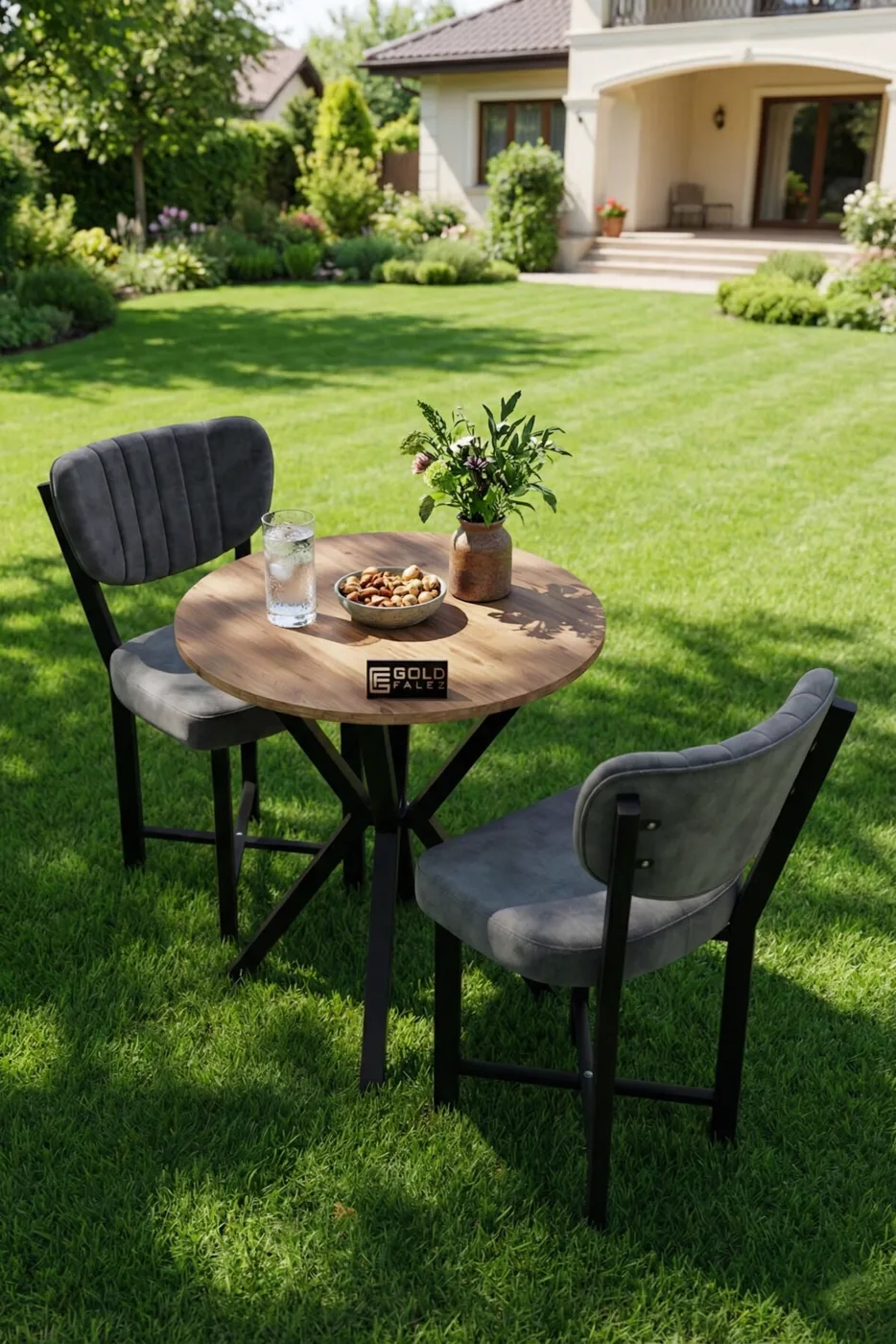 MD Elma Table Set Multi-colour Grey 70 cm