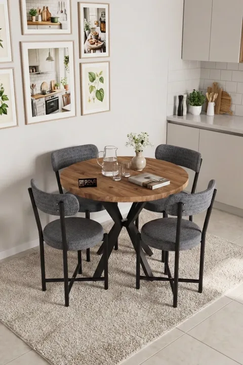 MD Teddy Table Set Grey Anthracite 90 cm