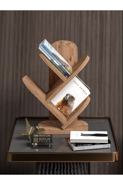 MD Bibliothèque de bureau marron