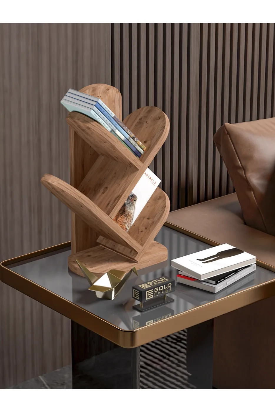 MD Desk Bookcase Brown