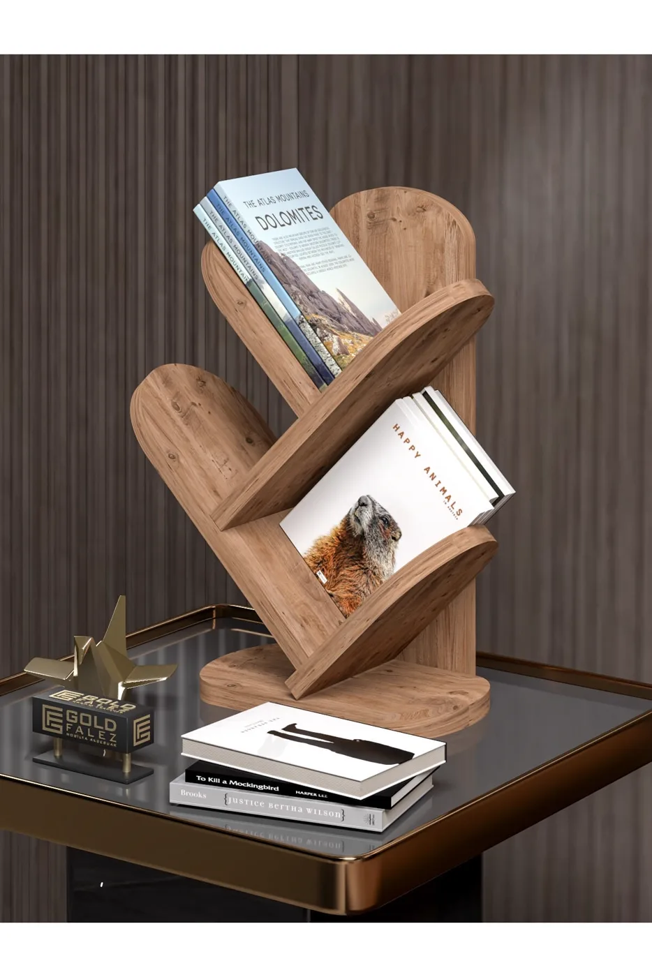 MD Desk Bookcase Brown