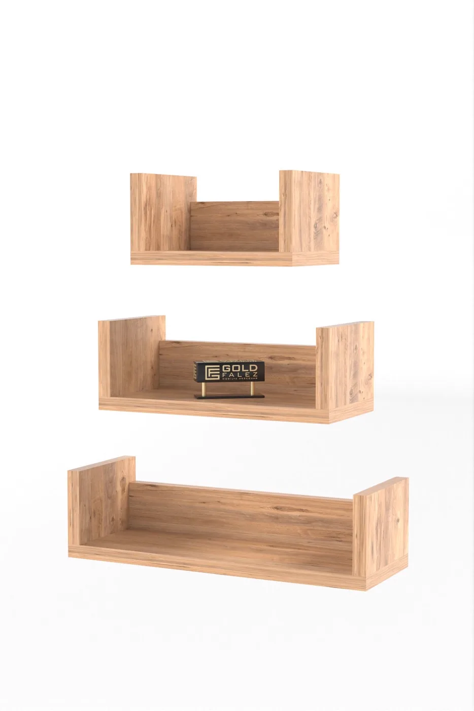 MD U Wall Shelf Walnut 43 cm