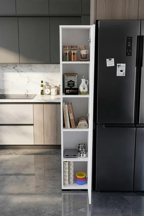 MD Multi-Purpose Bathroom Cabinet White 30 cm