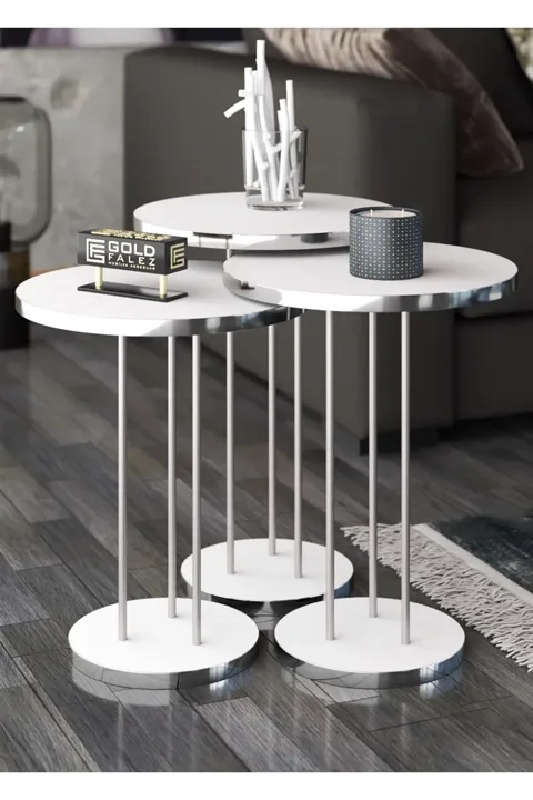 MD Silver Terra Nesting White 3-Piece