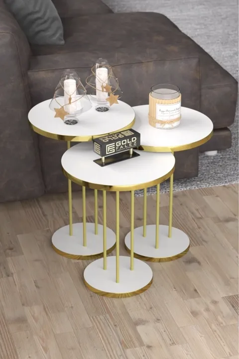 MD Gold Terra Nesting White 3-Piece