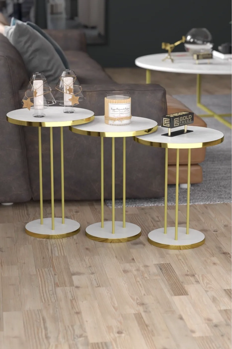 Gold Terra Zigon Beyaz 3'lü