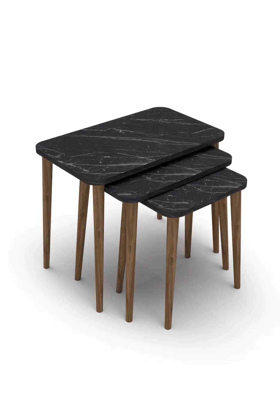 MD Torna Black 3-Piece Nesting Table