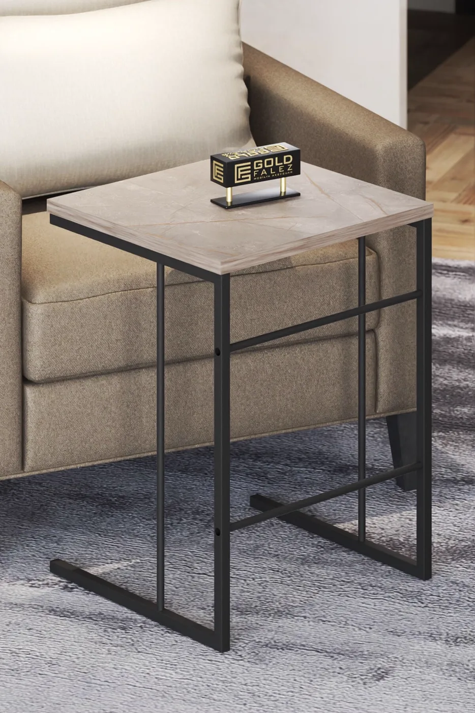 MD Solo Gordion Grey 3-Piece Nesting Table