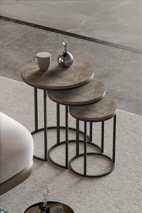 MD C Lux Multi-Coloured 3-Piece Nesting Table