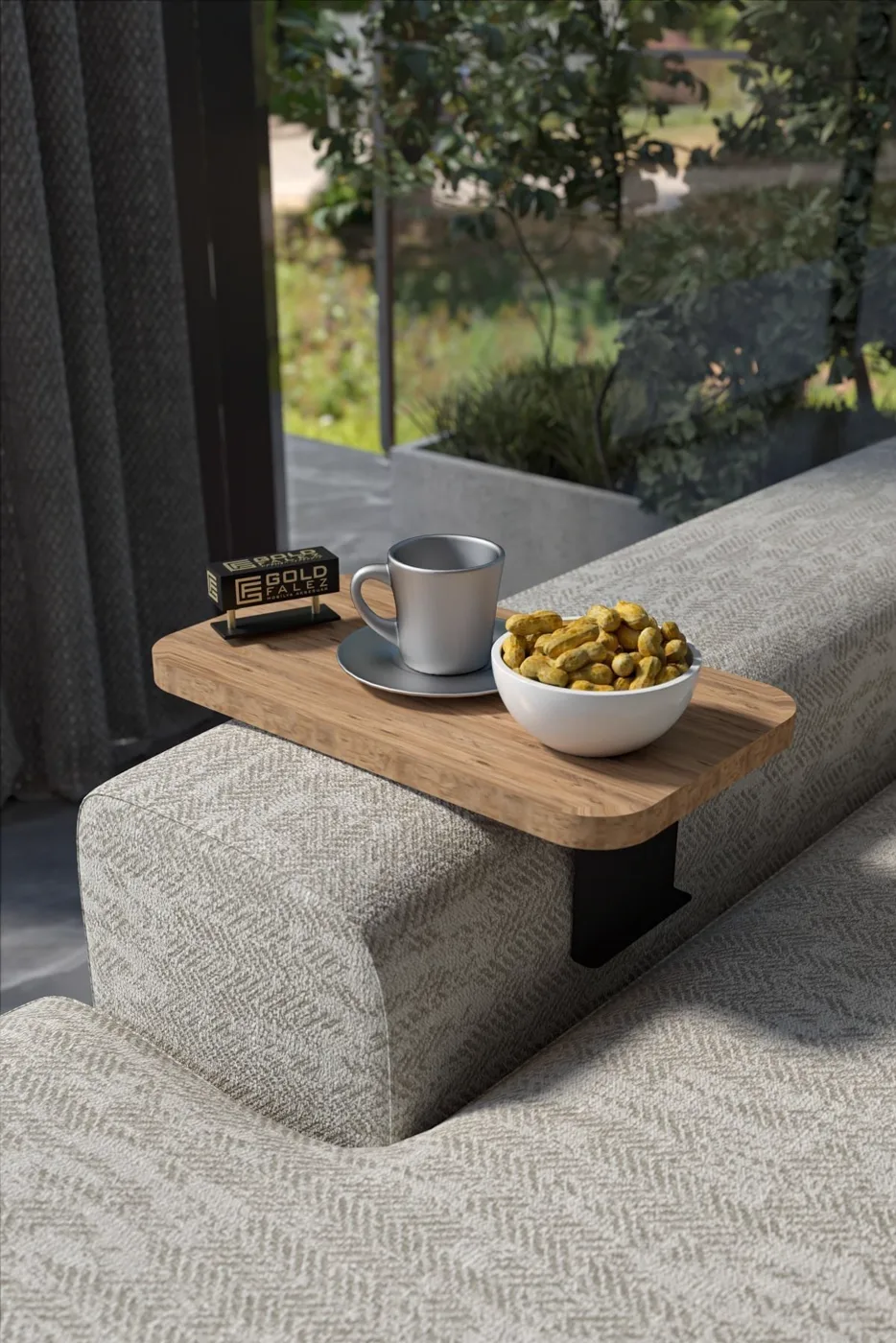 MD C-Table Side Table Pine Coffee