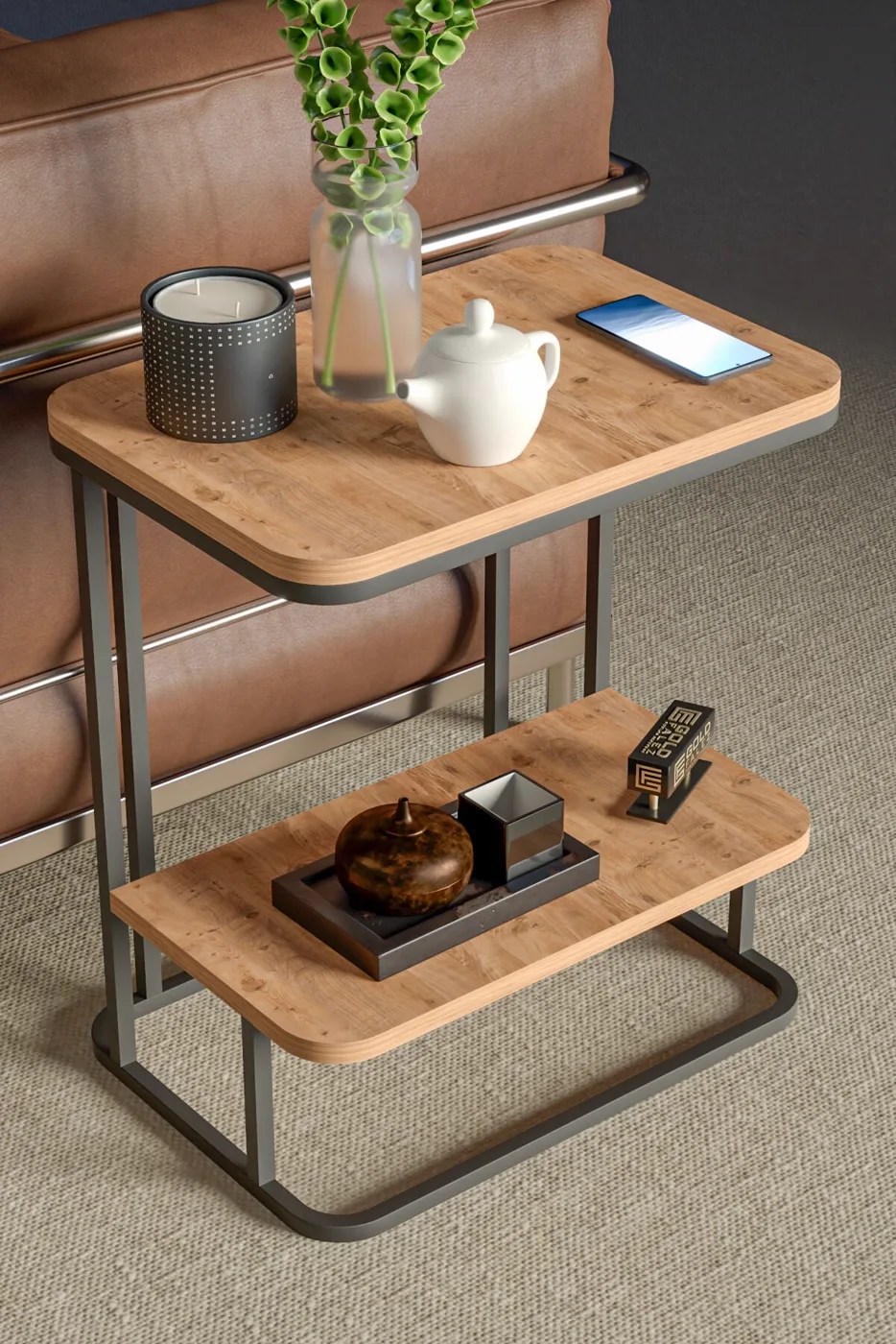 MD Armchair Side Table Coffee 55
