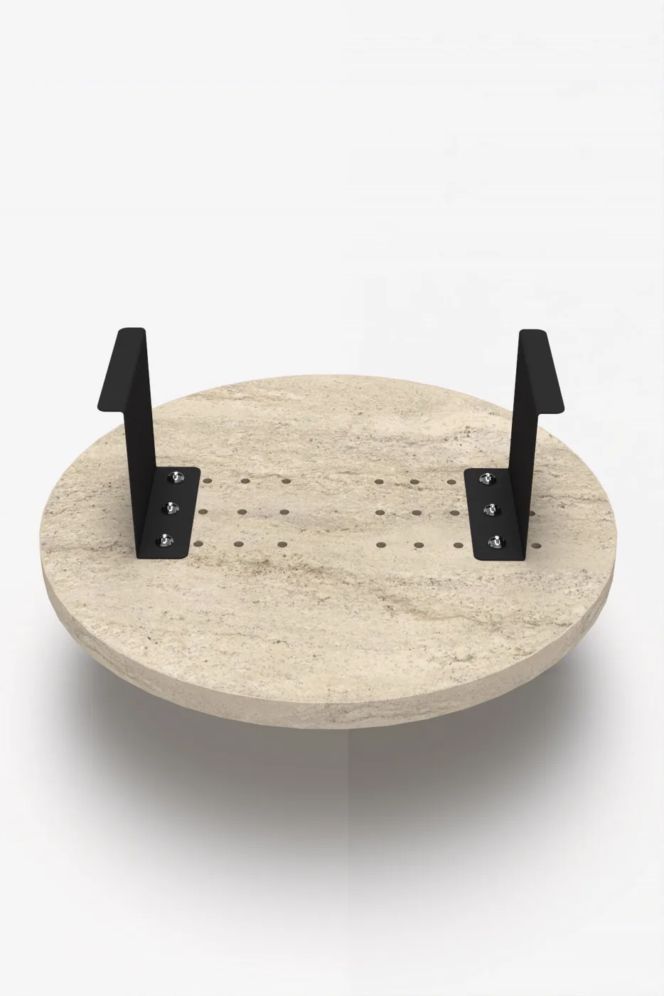 MD Armrest Side Table Ecru 34 cm
