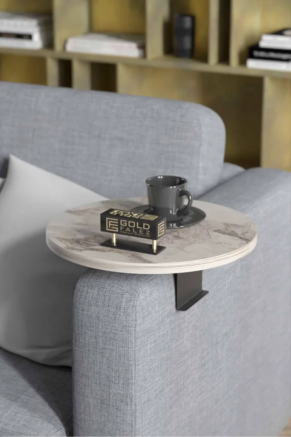 MD Efes Sofa-Seitenablage Tisch Weiß 2-teilig