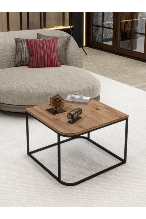 MD Table basse carrée Damla marron