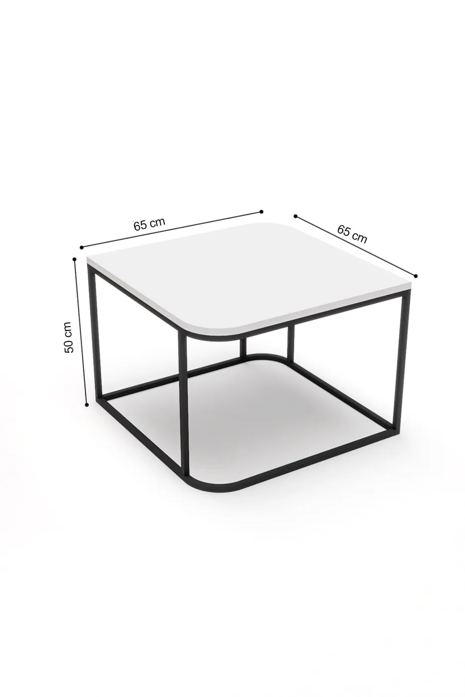 MD Table basse carrée Damla marron
