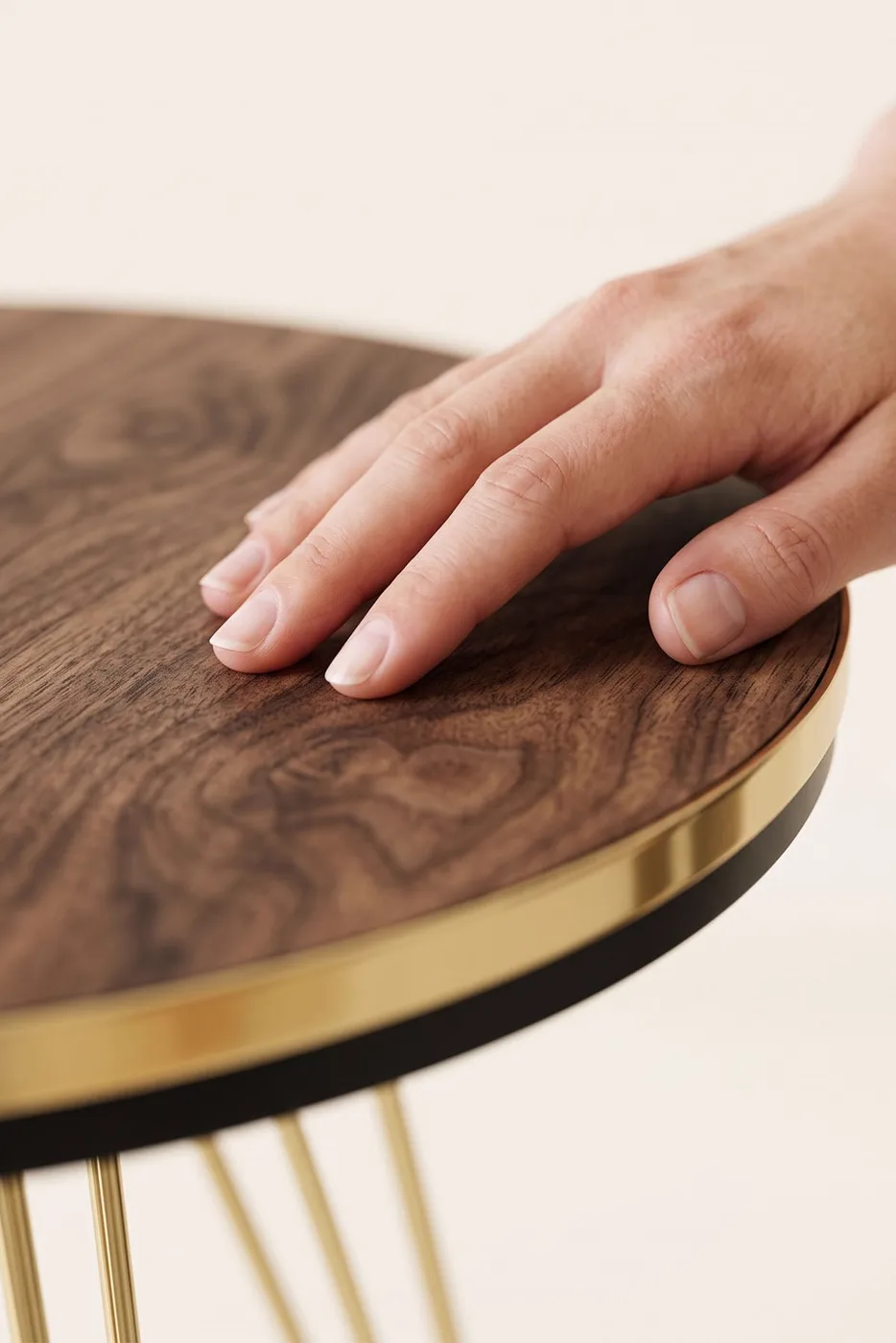 MD Gold Wire Round Nesting Walnut Brown 3-Piece