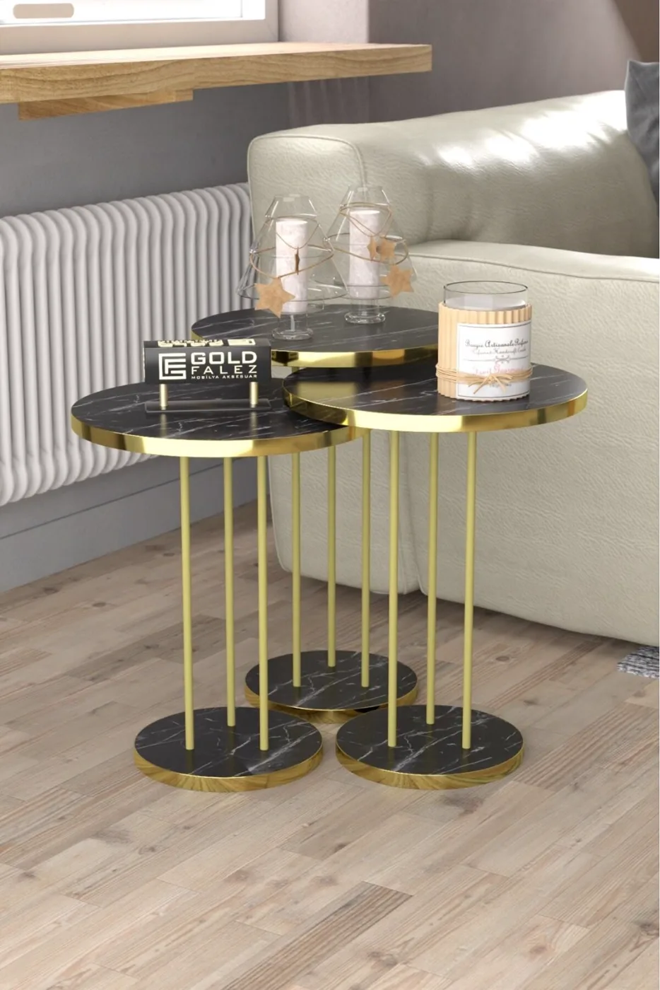 MD Gold Terra Nesting Bendir Black 3-Piece