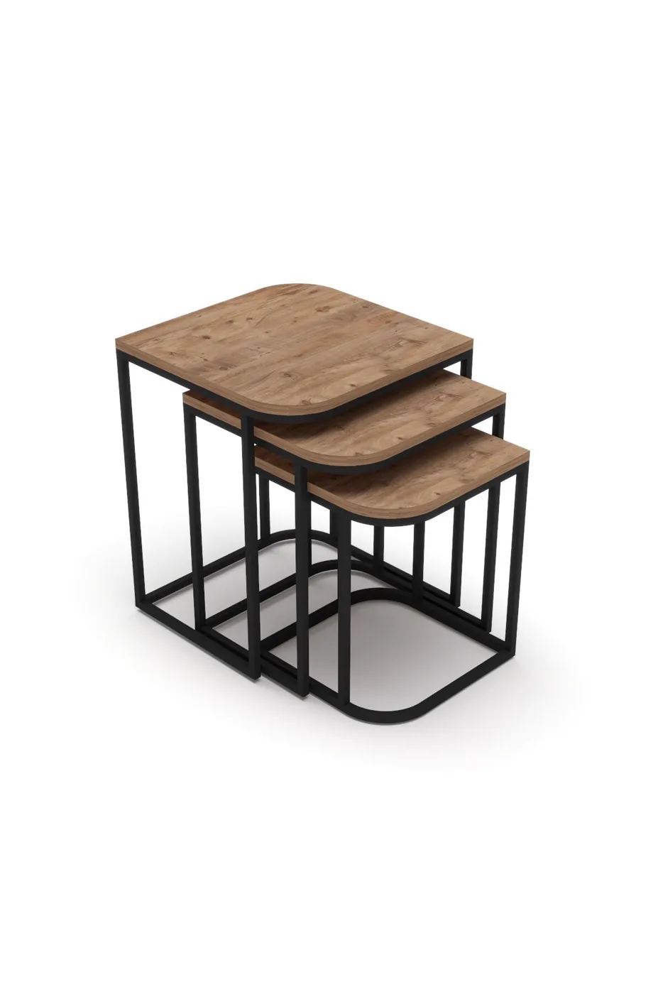 MD Damla Nesting Tables Brown 3-Piece