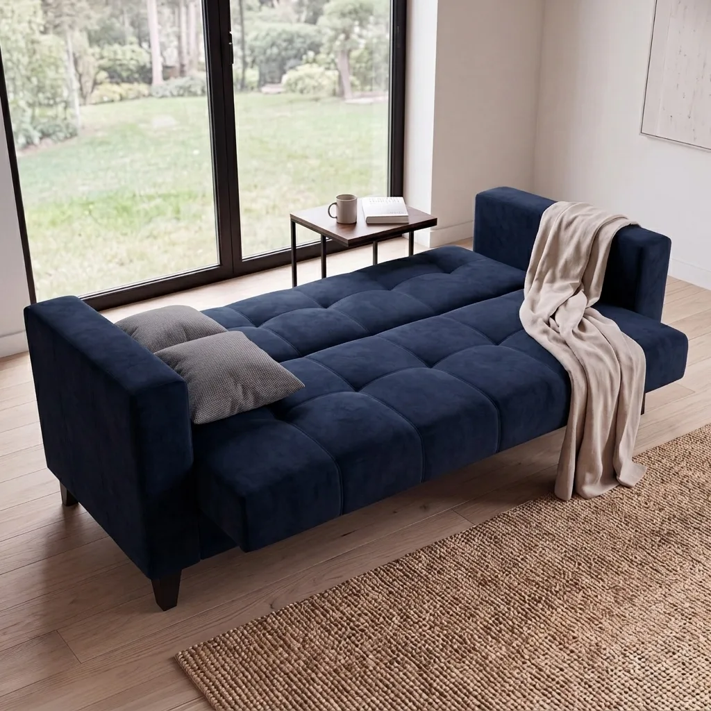 Yes Sofa Bed Navy Blue MD004