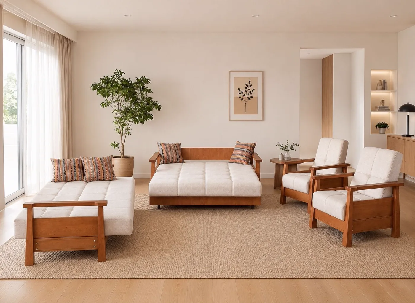 MD Cenova Day Bed and Sofa Bed Scandinavian Sofa Set MDN102A