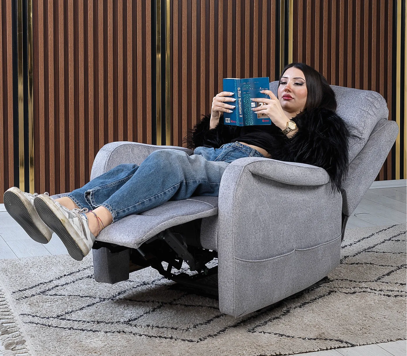 London Fixed Electric Recliner TV Armchair