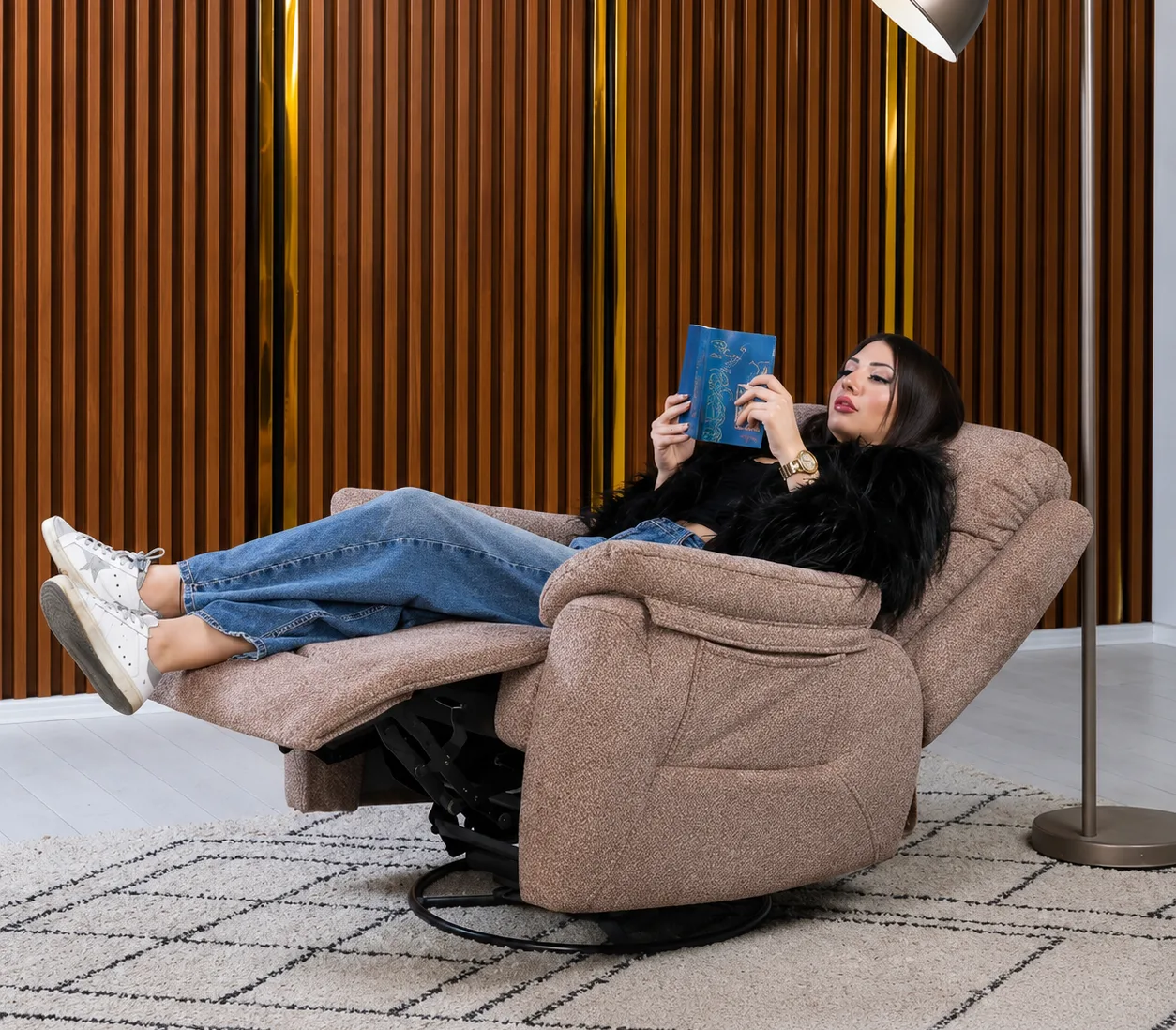 Efes Swivel Manual Recliner TV Armchair