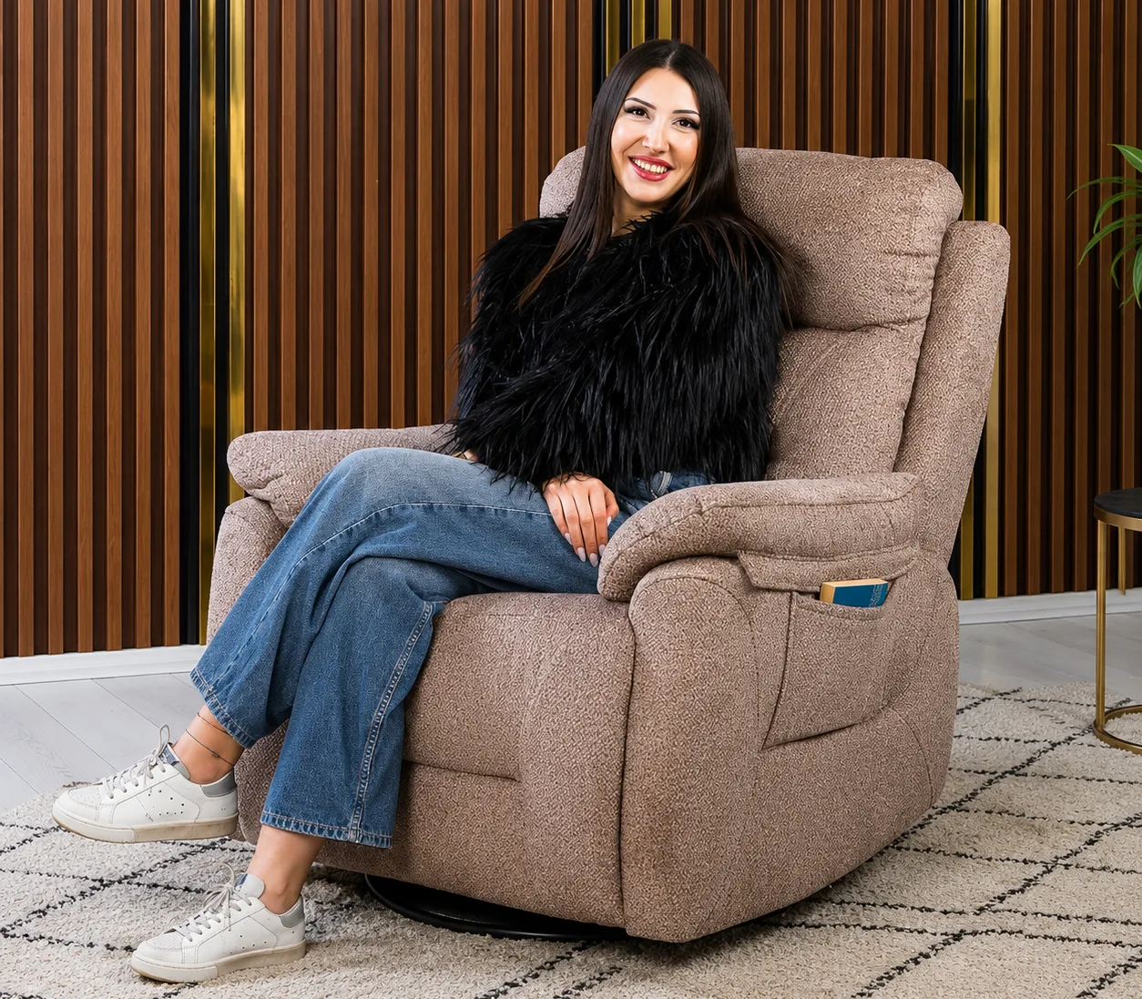Efes Swivel Manual Recliner TV Armchair